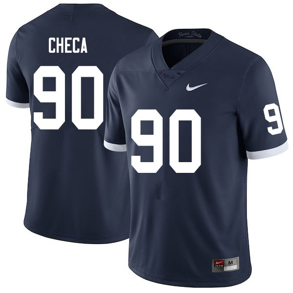 Men #90 Rafael Checa Penn State Nittany Lions College Throwback Football Jerseys Sale-Navy